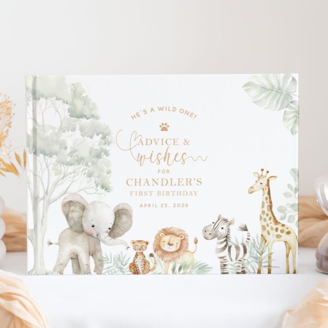 Wild One Jungle Safari Guestbook (Creator Uploaded)