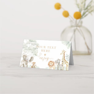 Wild One Jungle Safari Place Card