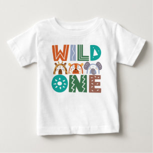 Wild One Jungle Theme 1st Birthday Baby T-Shirt