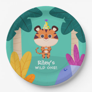 Wild One Jungle Tiger Paper Plate