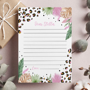 Wild One Leopard Time Capsule Note Message Card