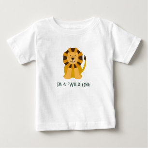 Wild One Lion Birthday Party Jungle Safari Baby T-Shirt