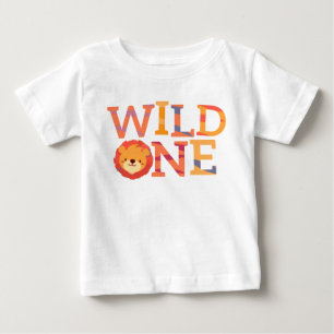Wild One Lion   Kids   One Year Old Baby T-Shirt