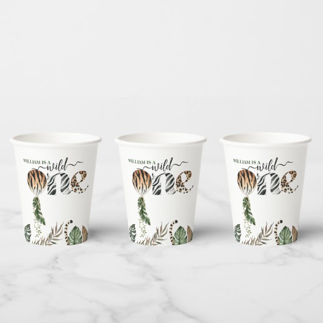 Wild One Modern Gender Neutral 1st Birthday Paper Cups (Multi)
