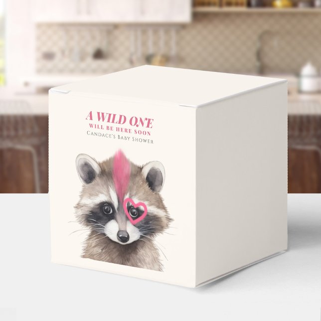 Wild One Mohawk Racoon Baby Shower Favour Box (Creator Uploaded)