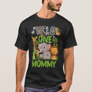 Wild One Mummy Zoo Birthday Safari Jungle Animals T-Shirt