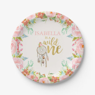 Wild One Paper Plate 7" Boho Dreamcatcher Party