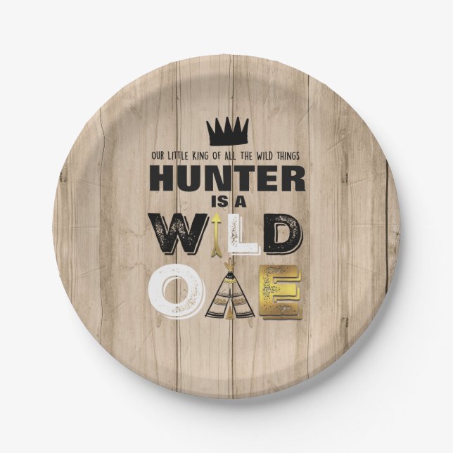 Wild One Paper Plate 7" King Of The Wild (Front)