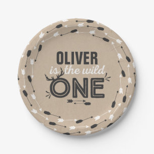 Wild One Paper Plate 7" Rustic Kraft Wild One