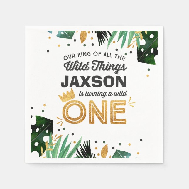 Wild One Party Napkin Wild Things Party (Front)