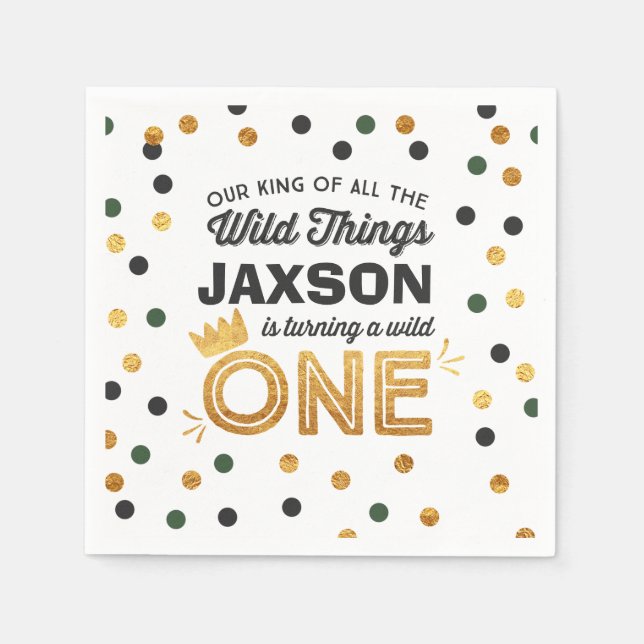 Wild One Party Napkin Wild Things Party (Front)