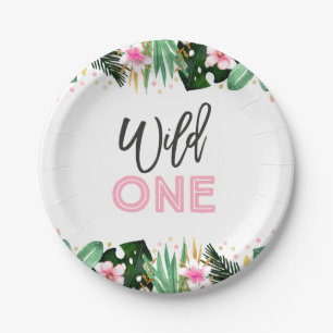 Wild One Party Paper Plate Jungle Animals Party