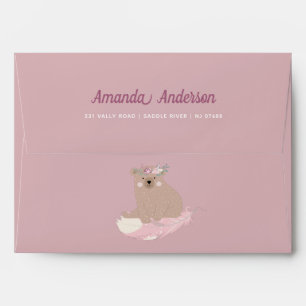 Wild One Personalised Bear Glitter Envelope