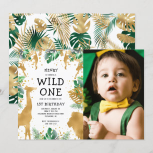 Wild One Photo Safari 1st Birthday Invitation
