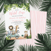 Wild One Pink Safari 1st Birthday Party