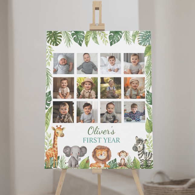 Wild One Safari 1st Birthday Milestone Sign (Creator Uploaded)