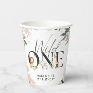 Wild One Safari 1st Birthday Party Paper Cups