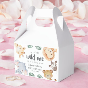 Wild One Safari Animal Baby Shower Decor Favour Box