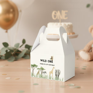 Wild One Safari Animal Birthday Party Favour Box