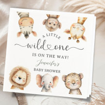 Wild One Safari Animals Baby Shower