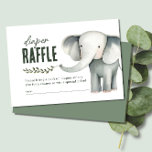Wild One Safari Animals Diaper Raffle Baby Shower Enclosure Card<br><div class="desc">Welcome to the wild side with our Wild One Safari Animals Diaper Raffle Baby Shower Enclosure Card! If you're hosting a safari-themed baby shower for a little boy, this adorable enclosure card is the perfect addition to your celebration. Featuring a playful illustration of an elephant, against a backdrop of rustic...</div>