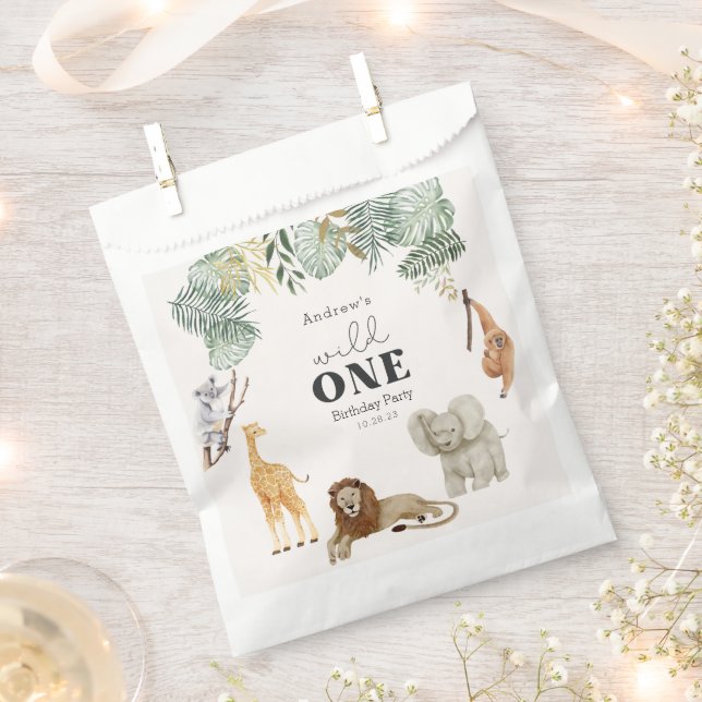 Wild One Safari Animals favour Bags (Clipped)