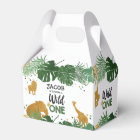 Wild One Safari Animals Gold Boy Jungle Favour Box