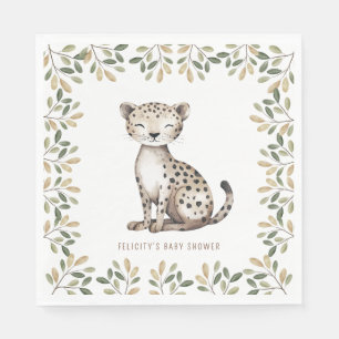 Wild One Safari Animals Neutral Baby Shower Napkin