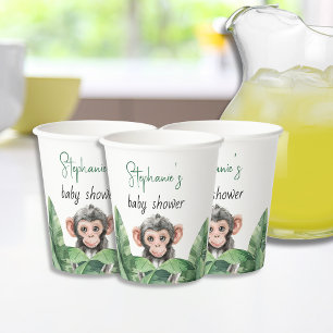 Wild One Safari Baby Animals Baby Shower  Paper Cups