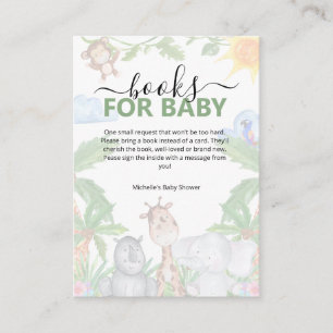 Wild One safari Baby Shower Enclosure Card