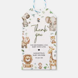Wild One Safari Baby Shower Favour Tags
