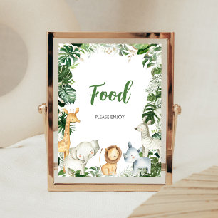 Wild One Safari Baby Shower Food Sign