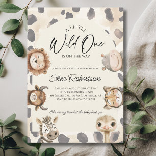 Wild One Safari Baby Shower Invitation