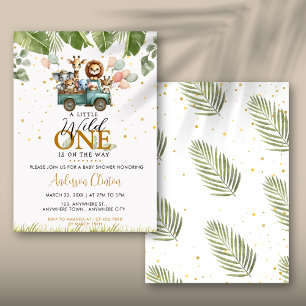  Wild One Safari Baby Shower Invitation