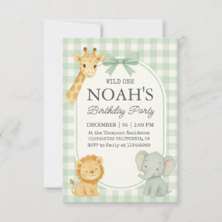 Wild One Safari Birthday card