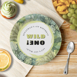 Wild One Safari Birthday Paper Plate