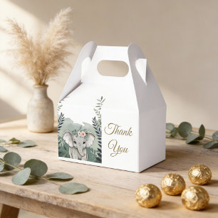Wild One Safari Elephant Baby Shower Favour Boxes