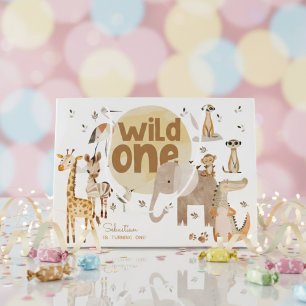Wild one safari first animals kids birthday large gift bag