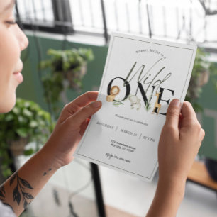 Wild One Safari First Birthday Invitation