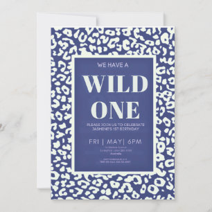 Wild One Safari First Birthday Invitation