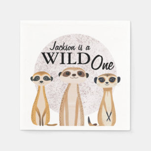 Wild One Safari First Birthday Napkin
