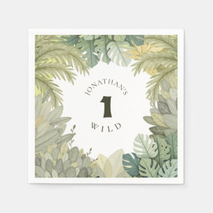 Wild One Safari First Birthday Party Napkin
