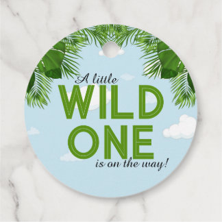 Wild One Safari Jungle Baby Shower Favour Tag