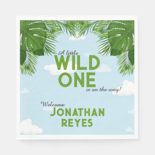 Wild One Safari Jungle Baby Shower Napkins