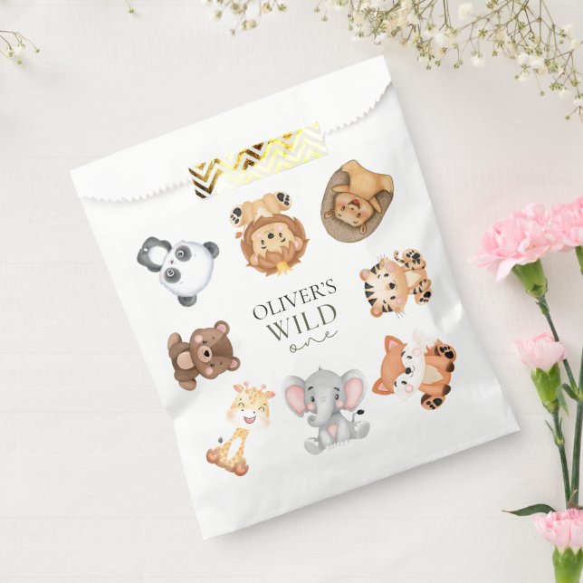Wild one safari theme first birthday favour bags (Sealed)