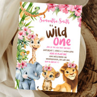 Wild One Savannah Safari Theme Girl First Birthday