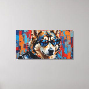 WILD ONE-SIBERIAN HUSKY 4 CANVAS PRINT