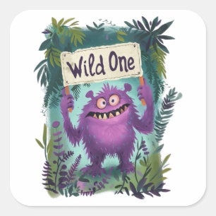 Wild One Square Sticker