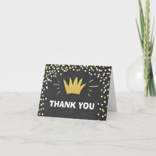 Wild One Thank you card Crown Wild Things Boy Gold
