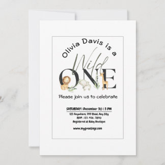 Wild One theme Baby Shower Invitation